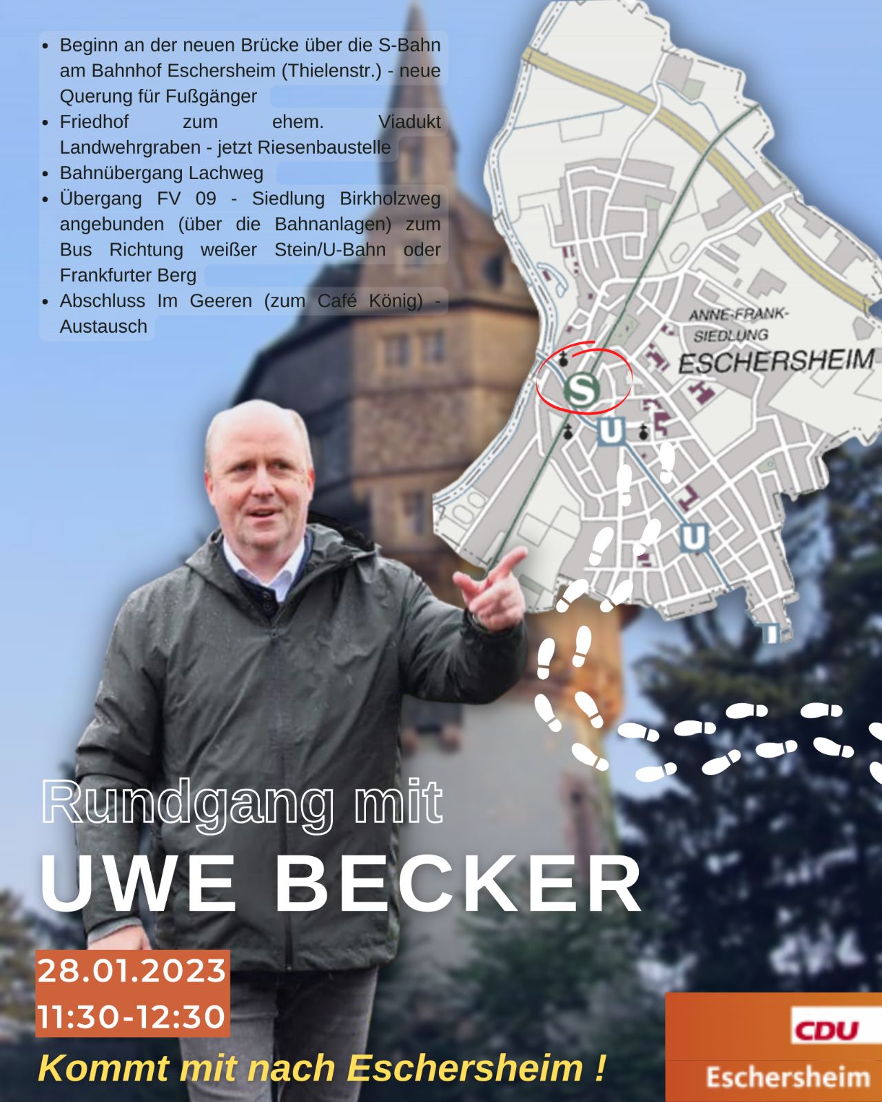 Uwe Becker nimmt sich viel Zeit für die Eschersheim
